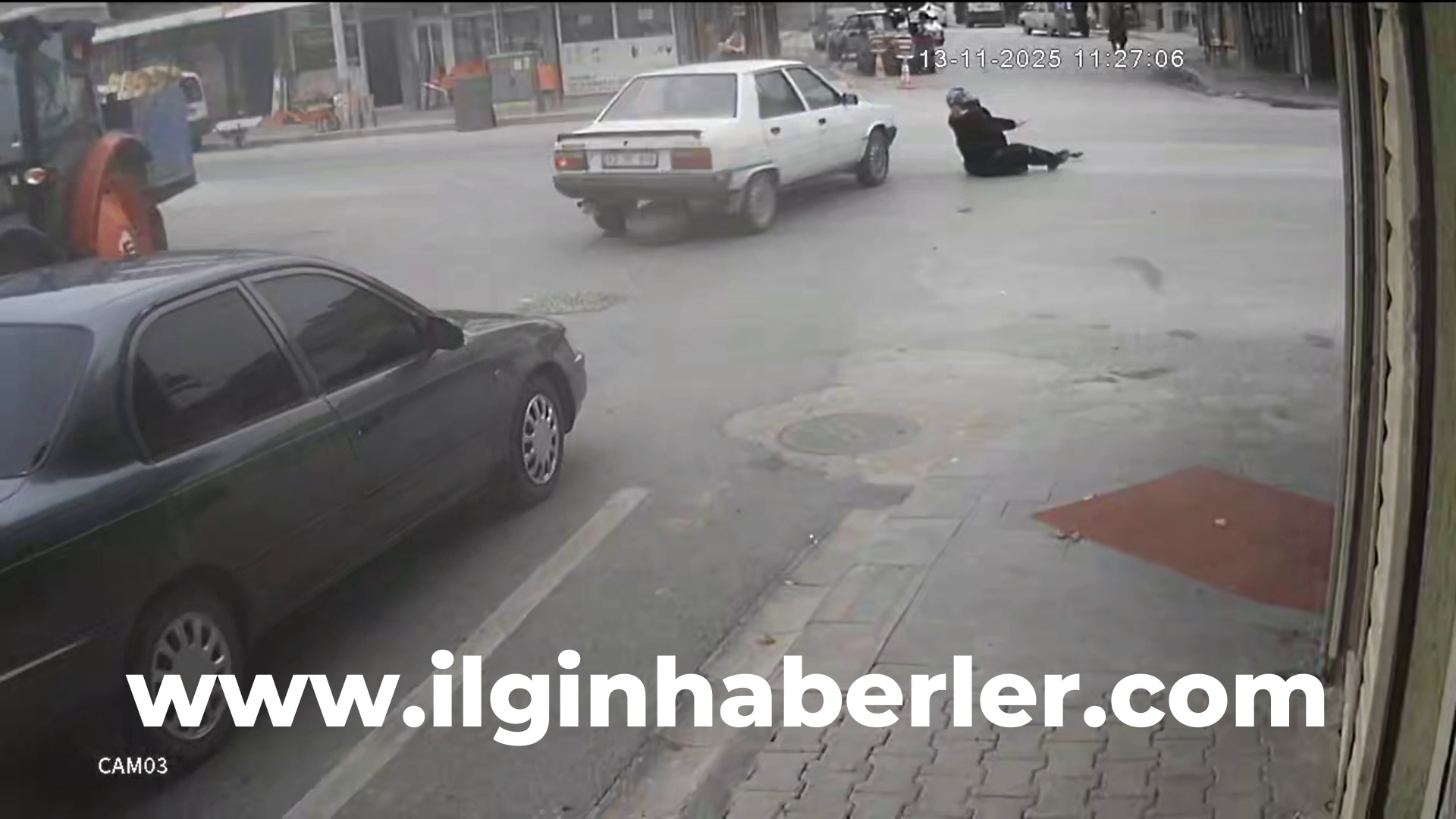 Kaza Anı güvenlik kamerasına yansıdı,